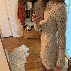 Free People Cream Sweater Dress xs EUC